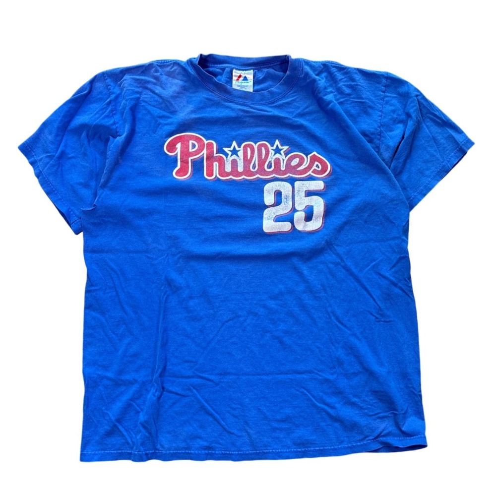 Vintage 00's Philadelphia Phillies Majestic Athletic Jim Thome XXL